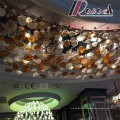 Lampe pendante de couleur accrochante de verre décoratif accrochant d&#39;hôtel
